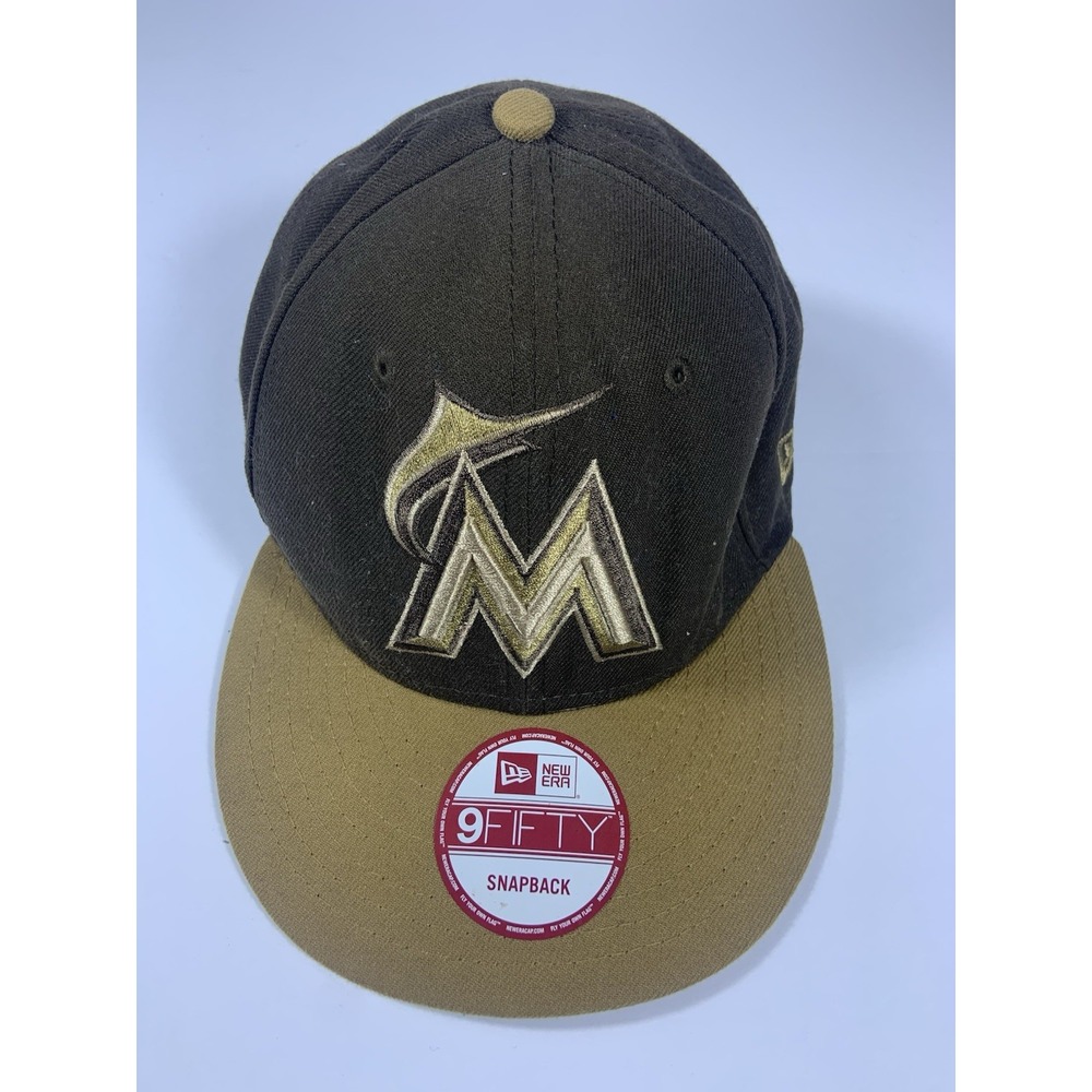New Era Miami Marlins Baseball Cap 9 Fifty SnapBack Brown MLB Merchandise